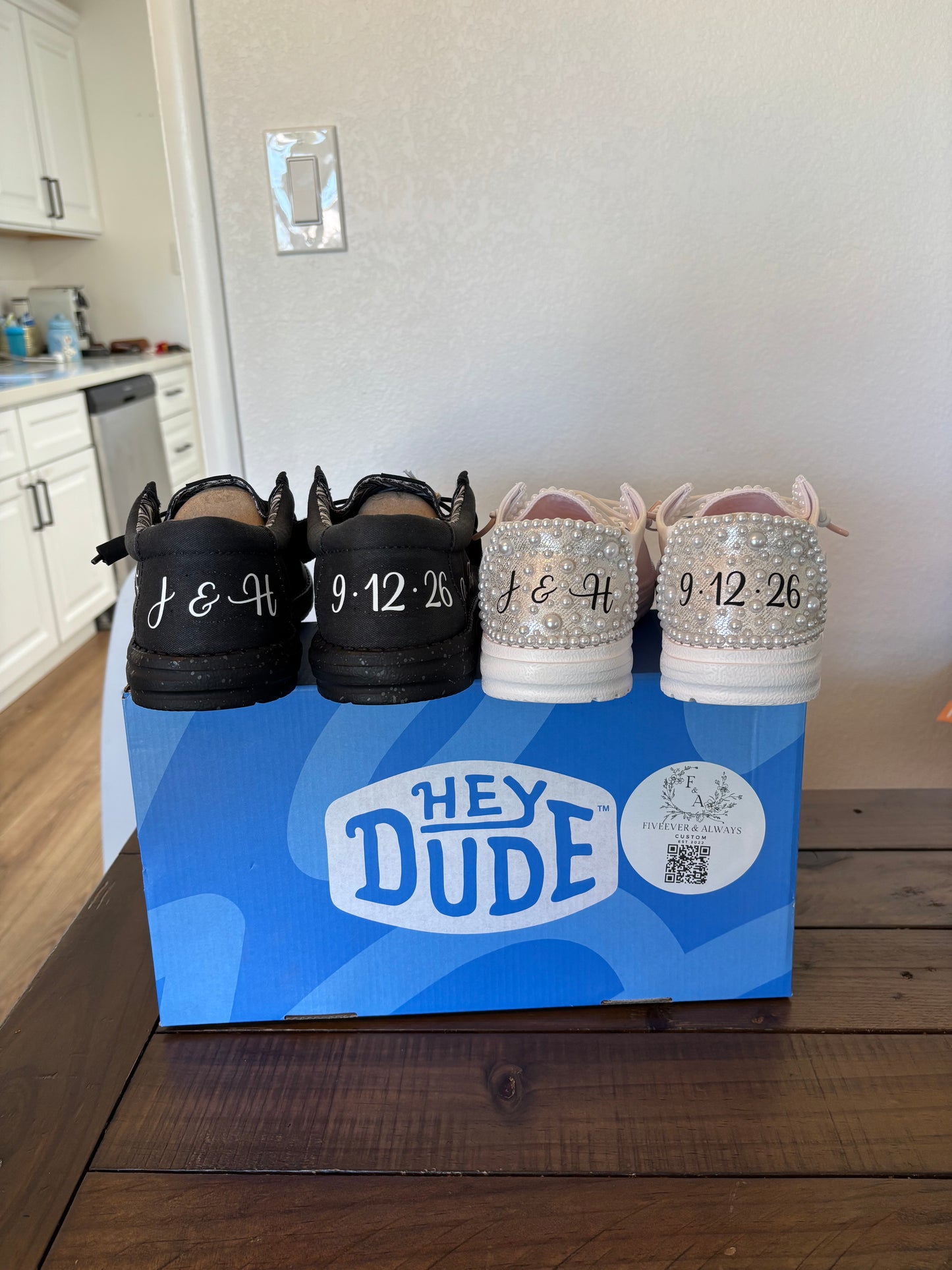 Custom Wedding/Pearl Gold Metallic Dude Shoes - Perfect Bridal shower gift, Anniversary gift, Christmas Gift, Gift for her, and more