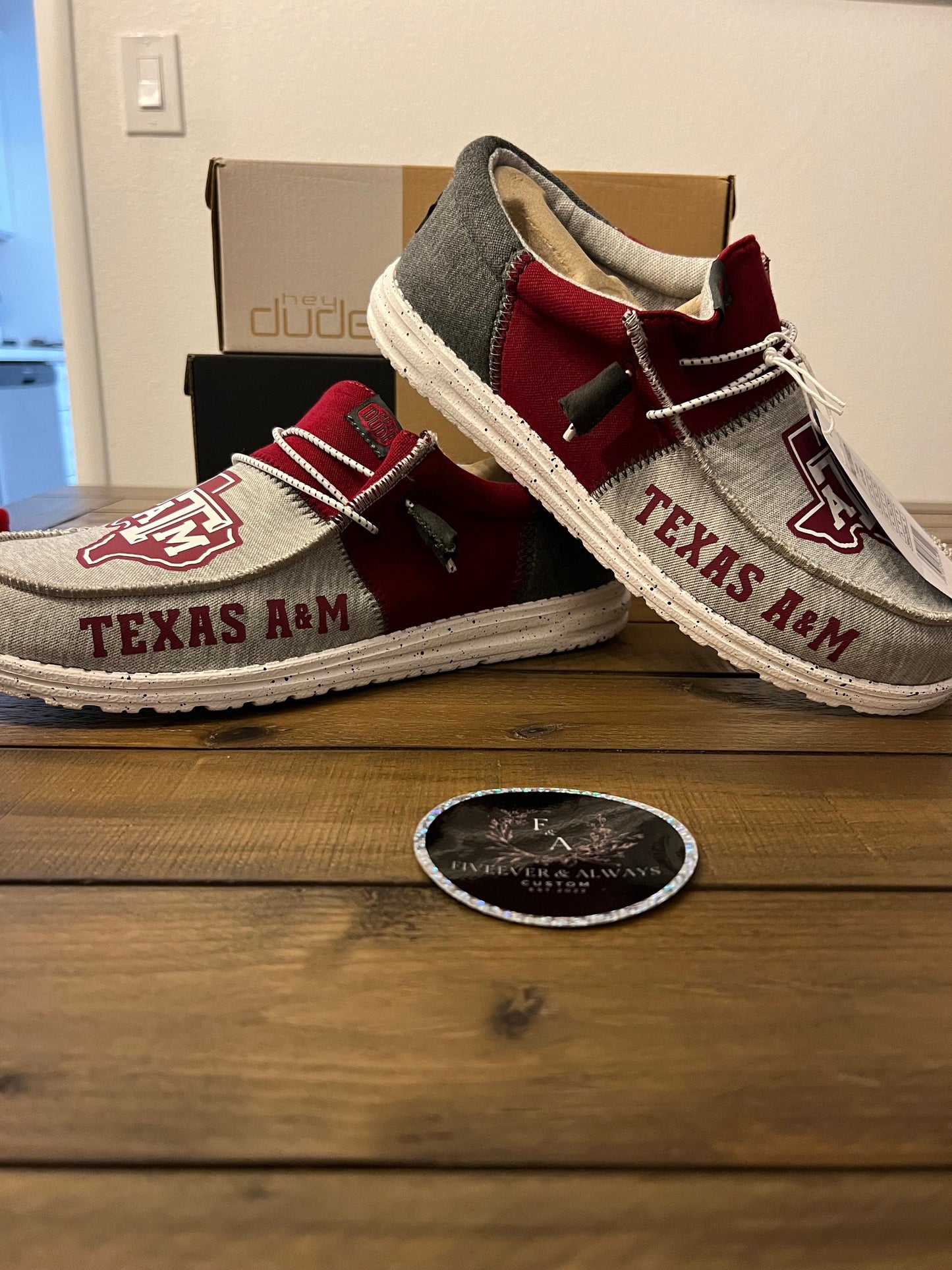 Custom Texas AM Dude Shoes - perfect Christmas gift, gift for them, graduation gift, birthday gift, anniversary gift & more!