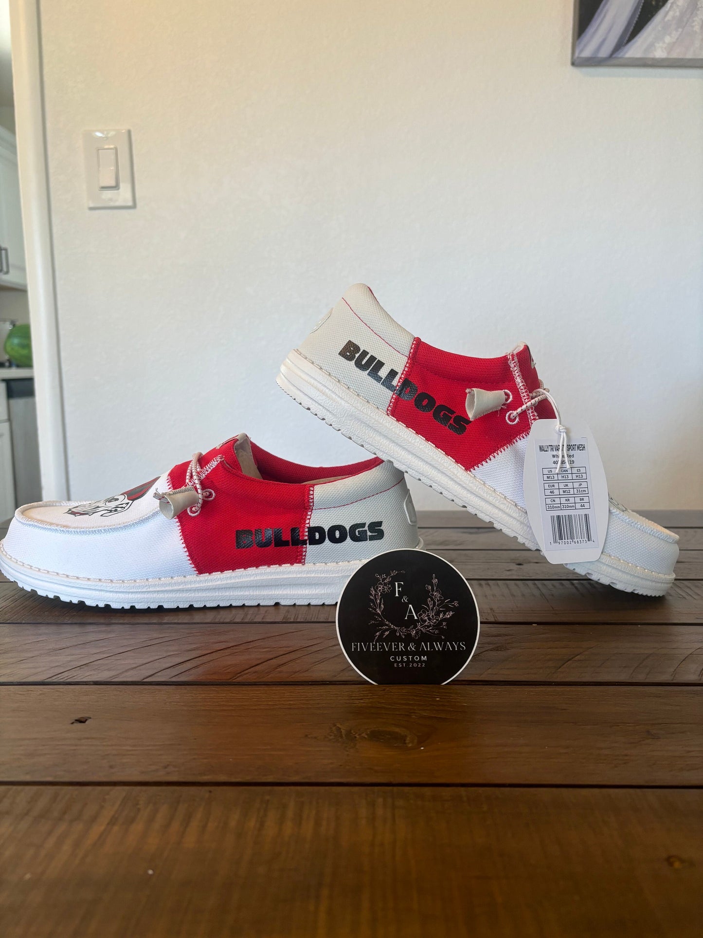 Custom Bulldog Dude Shoes - perfect Christmas gift, gift for him, graduation gift, gift for her, birthday gift, anniversary gift & more!