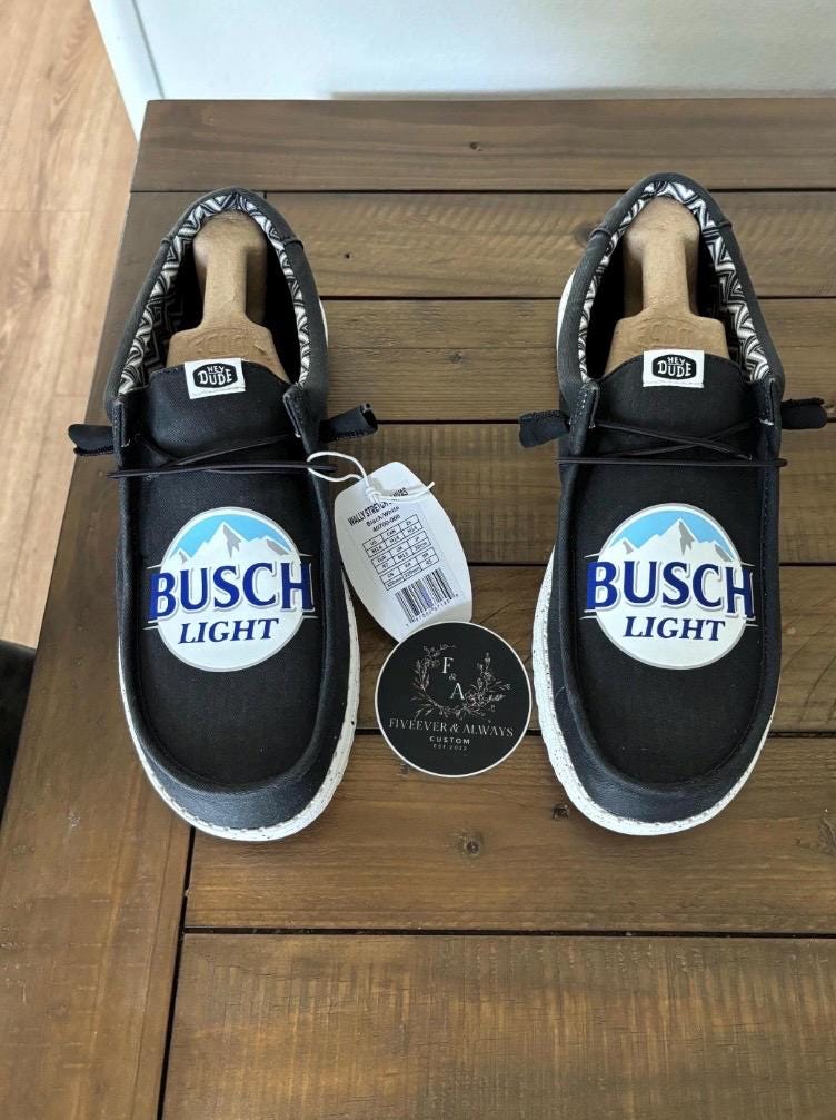 Custom Alcohol Logo HeyDudes - gift for him, Groom Gift, Fathers day gift, Christmas gift, birthday gift, anniversary gift for him, & more