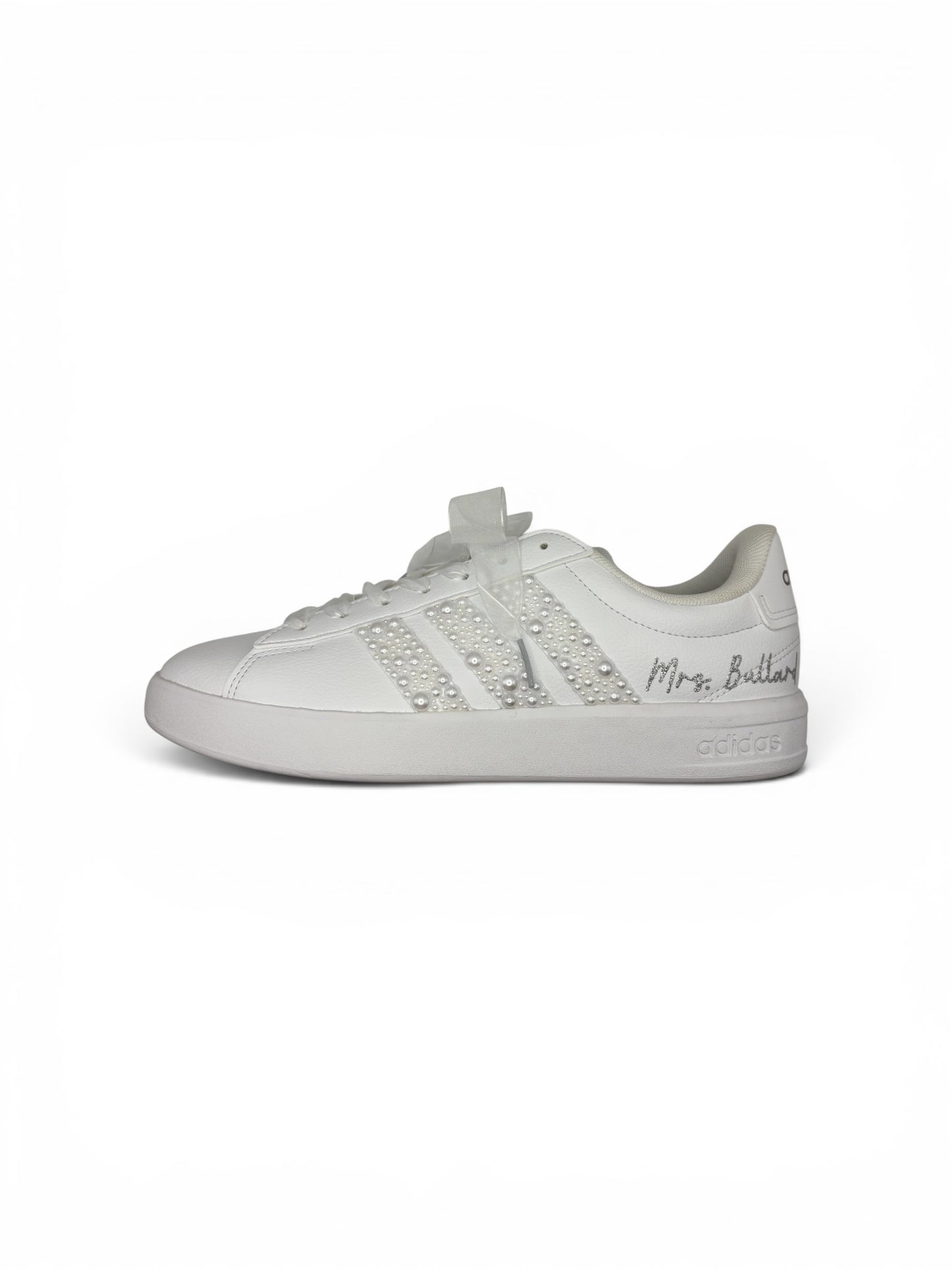 Custom Bridal Sneakers | Luxury Pearl Wedding Shoes for Bride (White 3.0 Edition)