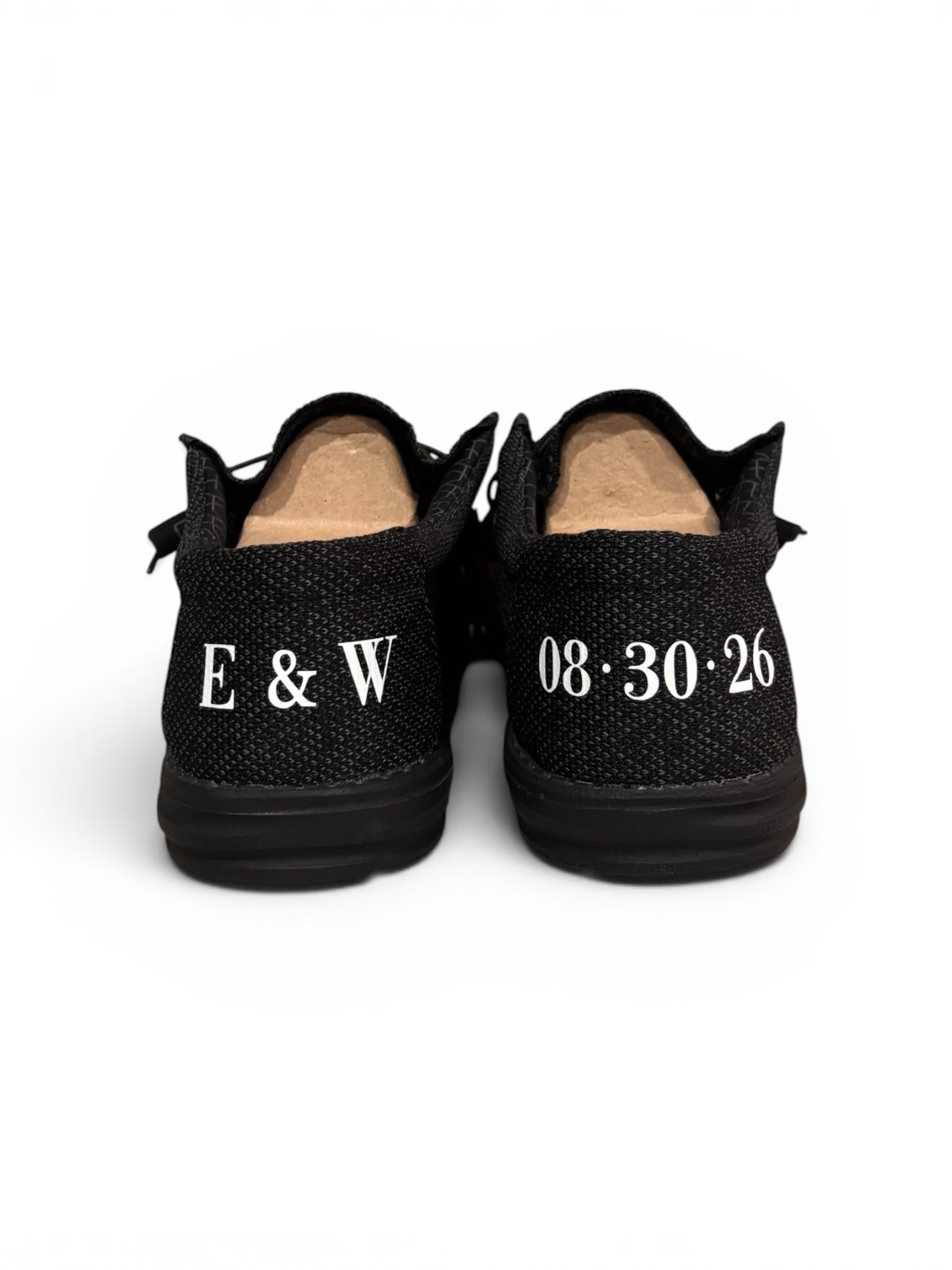 Custom Men’s Wedding Shoes | Personalized Groom Sneakers | Black/Grey Sox