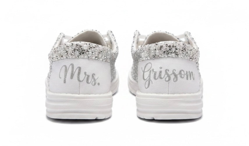 Custom Blinged Bridal Shoes| Luxury Pearl and Rhinestone Wedding Loafer for Bride (Maximum Coverage Edition)