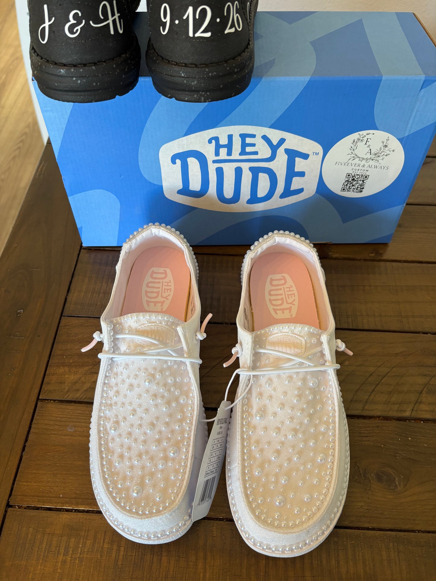 Custom Wedding/Pearl white Metallic Dude Shoes - Perfect Bridal shower gift, Anniversary gift, Christmas Gift, Gift for her, and more