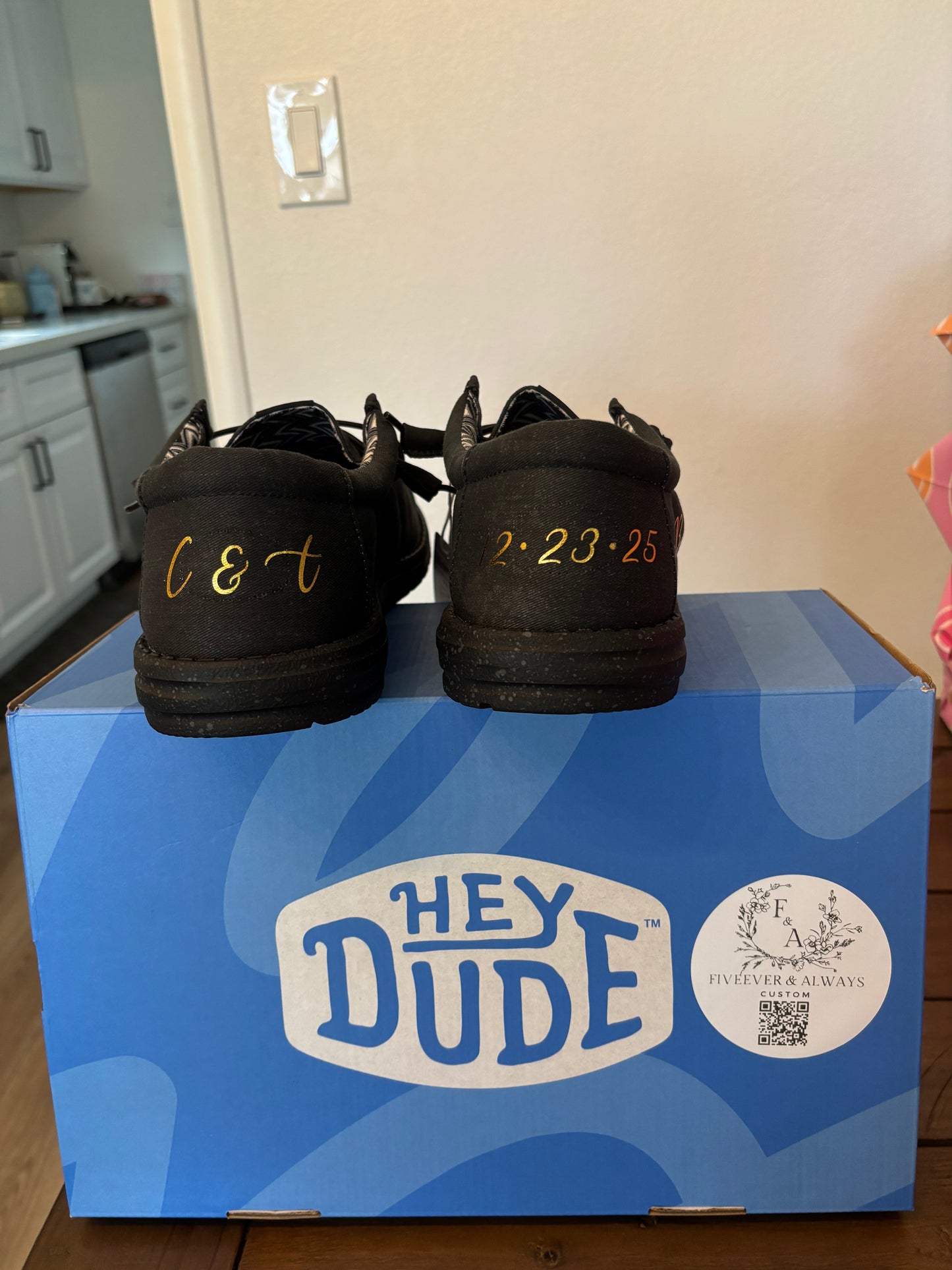 Men's Wedding Custom Dude Shoes (Black Canvas) - Perfect gift for him, Groom Gift, Fathers day gift, Christmas gift, birthday gift & more!