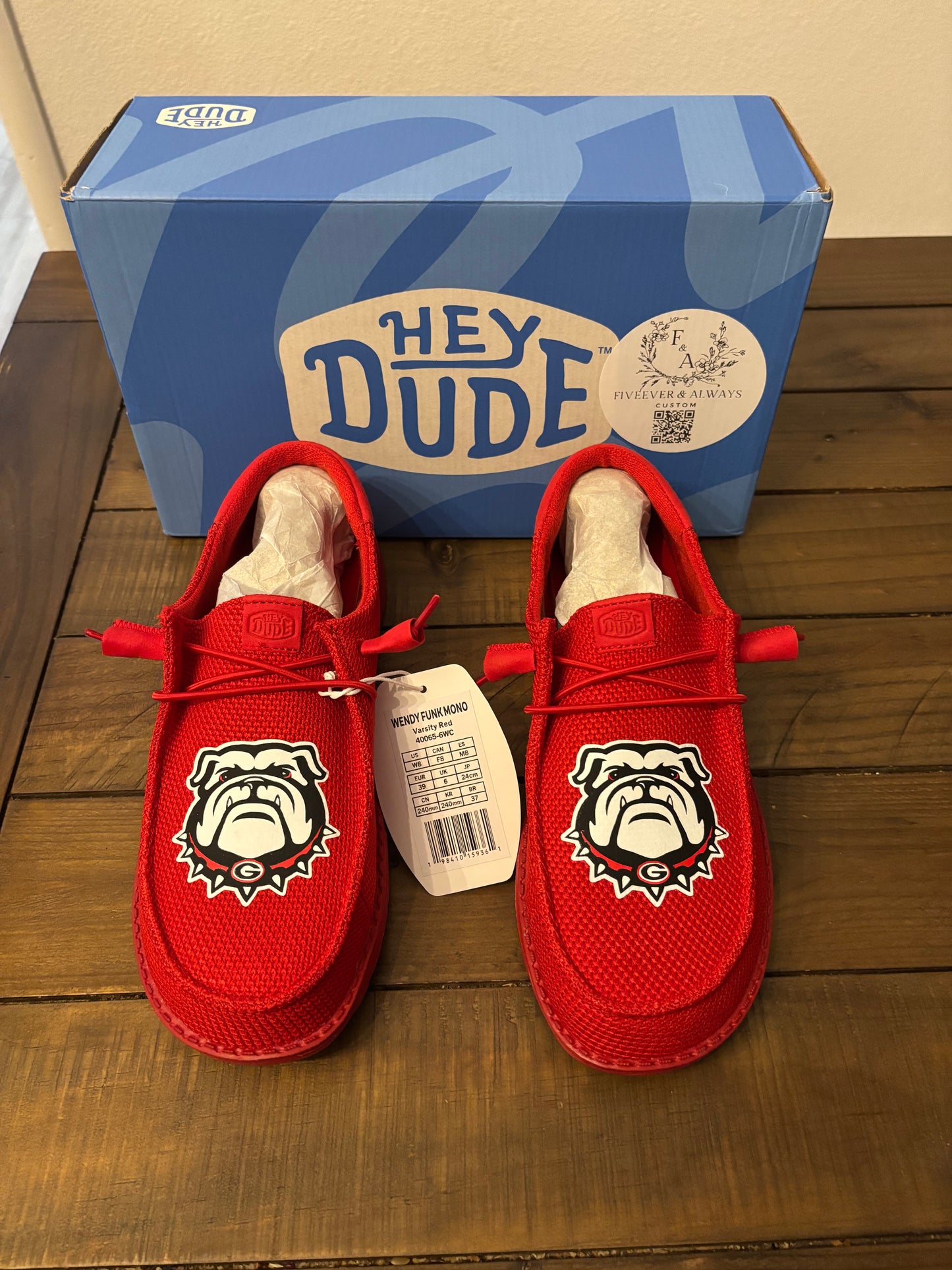 Georgia Bulldog Dude Shoes (Red) - perfect Christmas gift, gift for him, graduation gift, gift for her, birthday gift, anniversary gift & more!