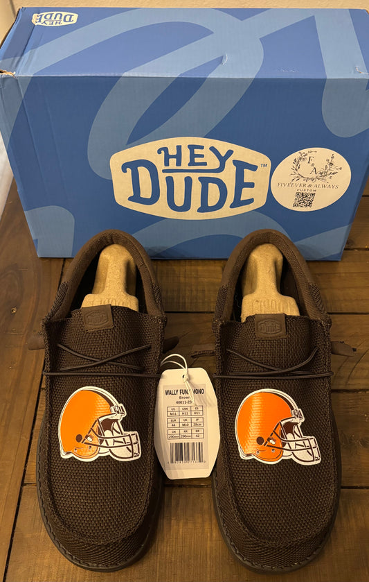 Browns Dude Shoes (Brown)- perfect Christmas gift, gift for him, graduation gift, gift for her, birthday gift, anniversary gift & more!