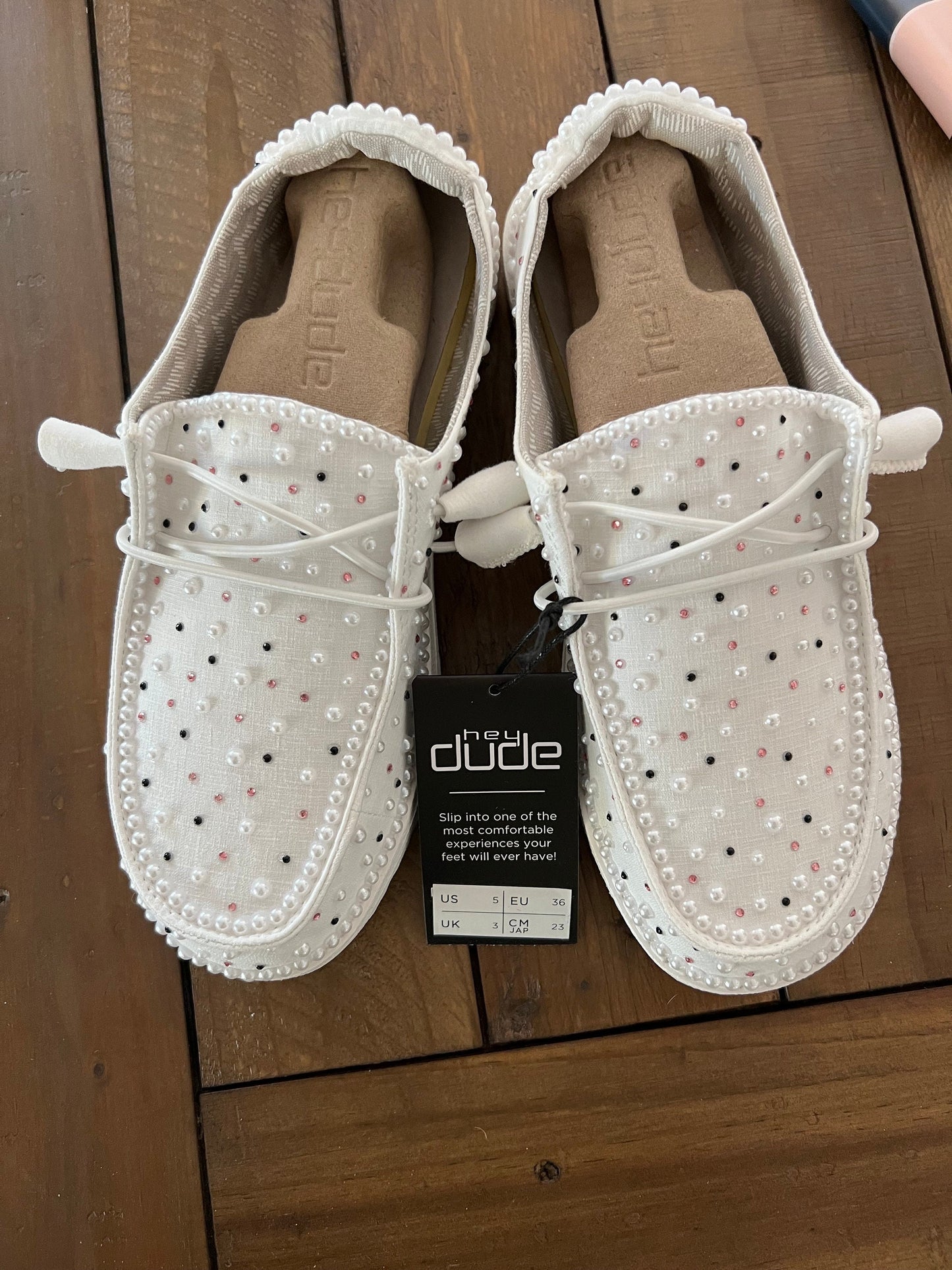 Custom Pearl & Rhinestone / Wedding Dude Shoes - Smaller Pearls