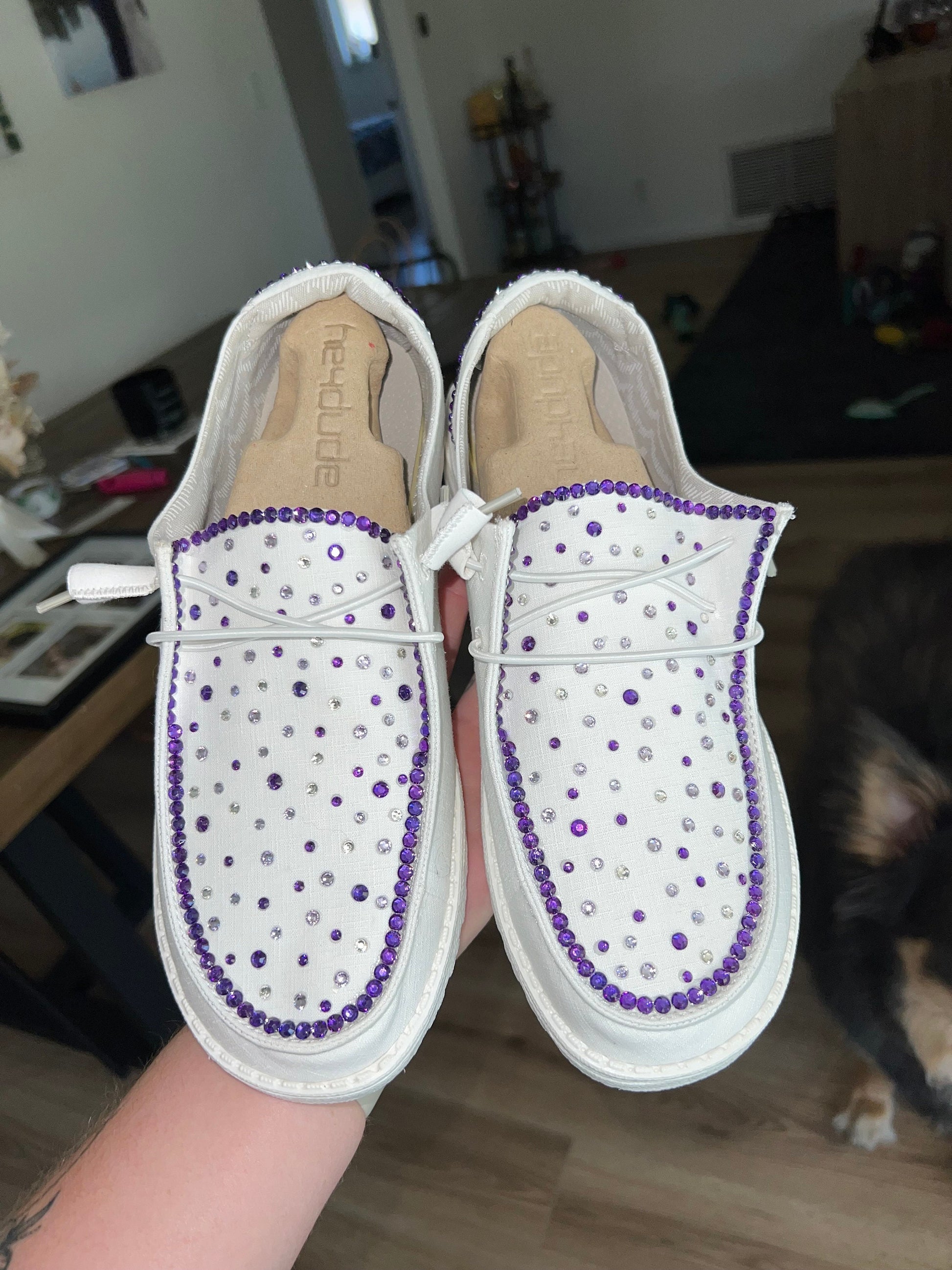 Custom Rhinestone Bling Dude Shoes
