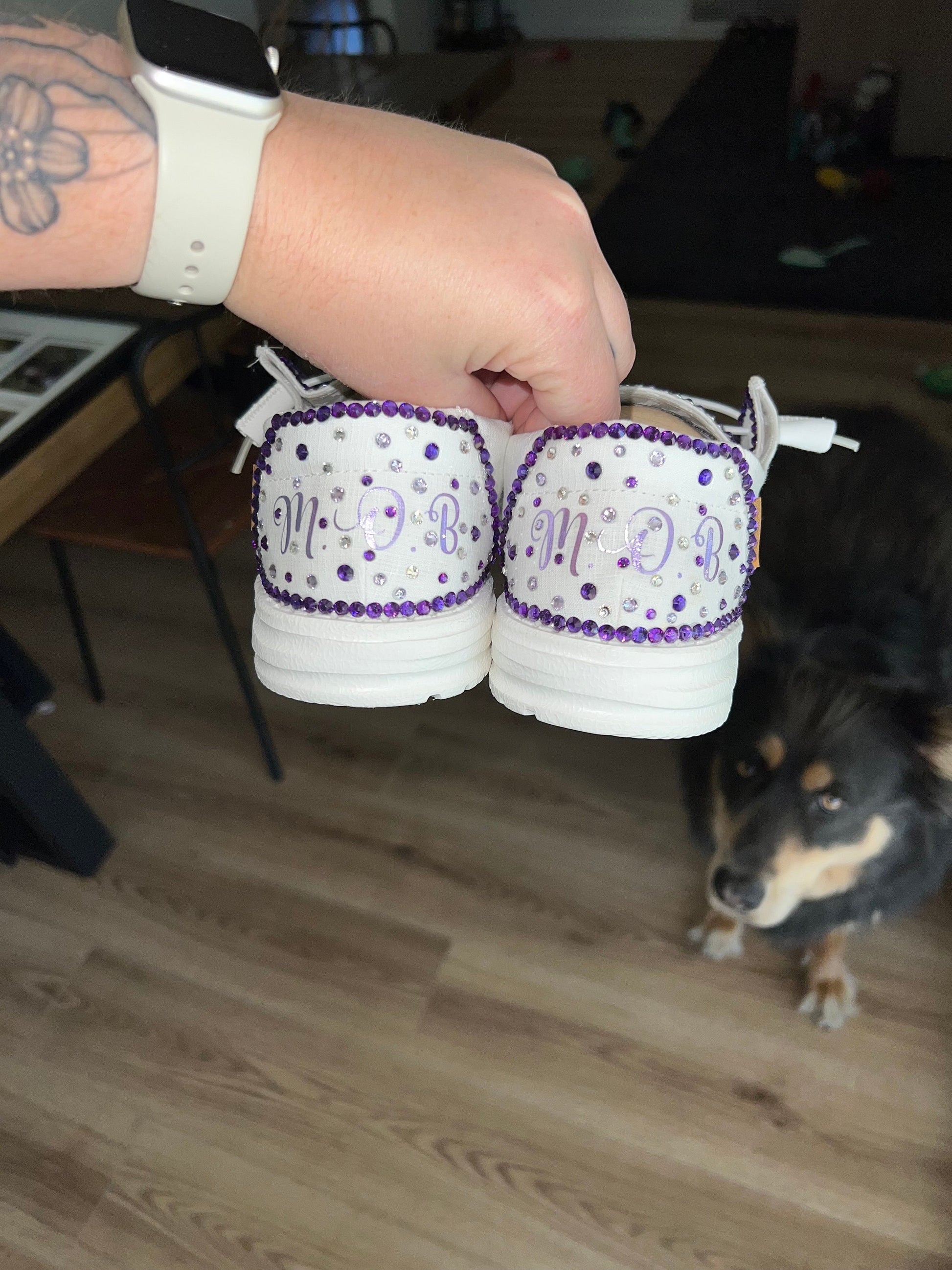 Custom Rhinestone Bling Dude Shoes