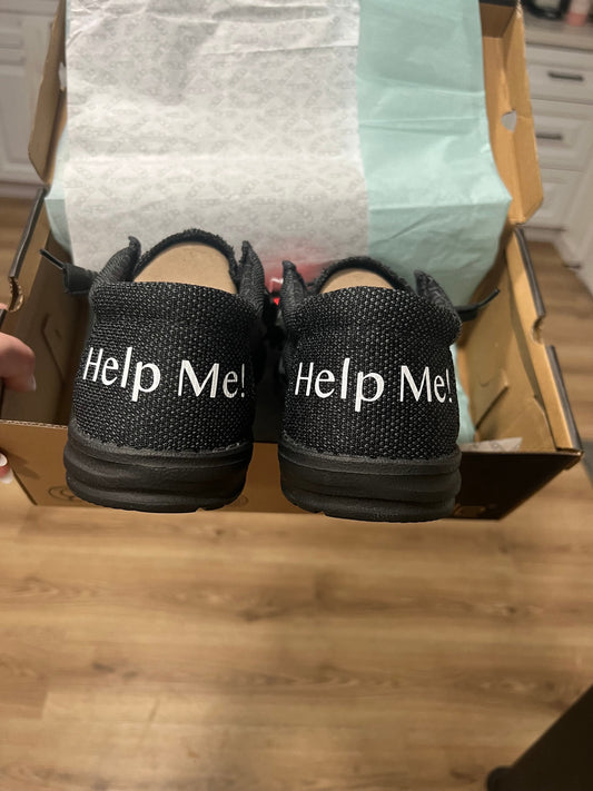 Men's / Wedding Custom Dude Shoes (Black Wally) - Perfect gift for him, Groom Gift, Fathers day gift, Christmas gift, birthday gift & more!