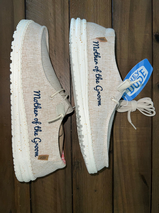 Womens / Wedding Custom Dude Shoes - Perfect for custom gifts, Bridal shower gift, Anniversary gift, Christmas Gift, Gift for her, and more!