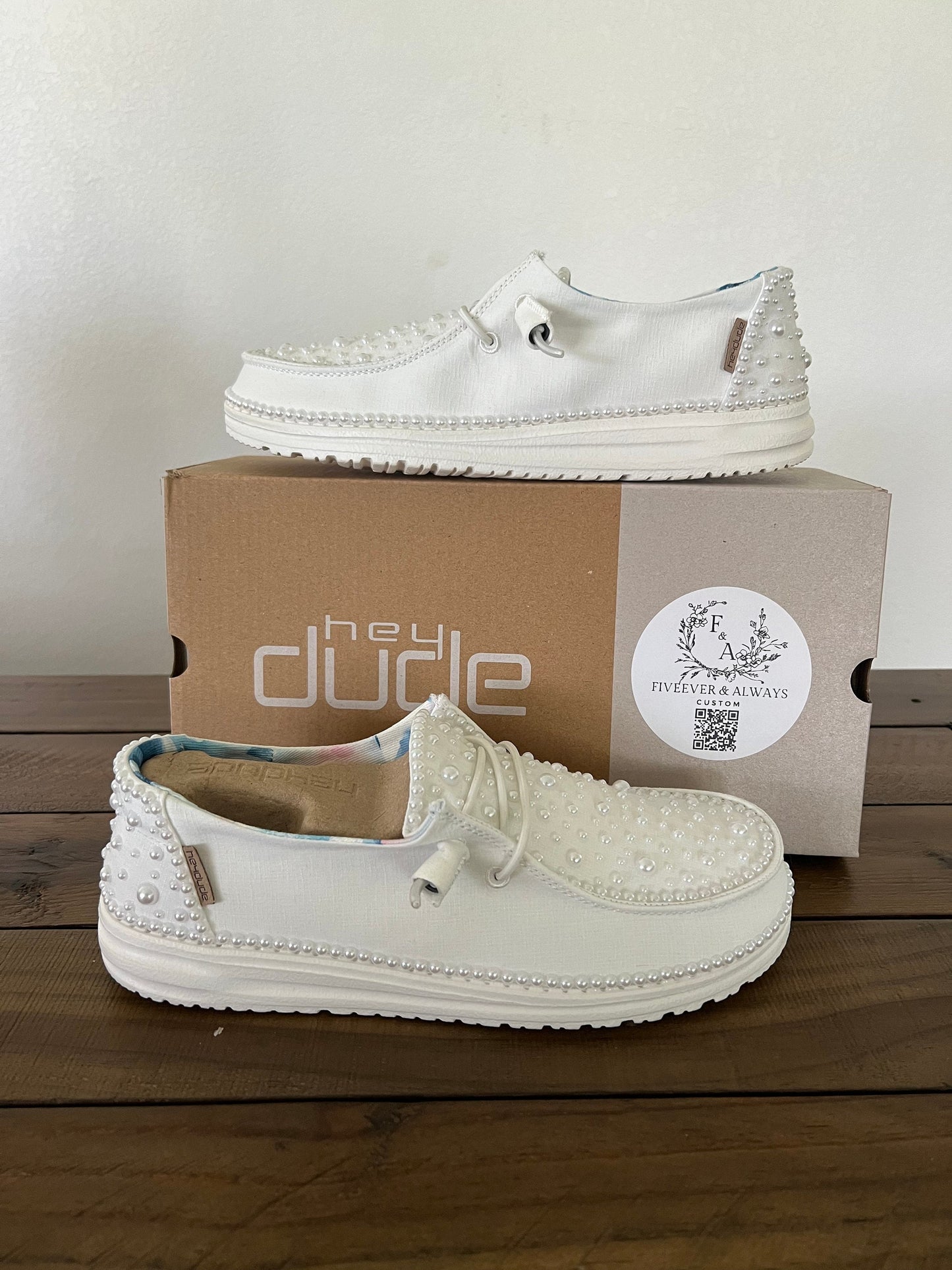 Custom Wedding/Pearl Dude Shoes(larger pearls)-Great custom gifts, Bridal shower gift, Anniversary gift, Christmas Gift, Gift for her & more