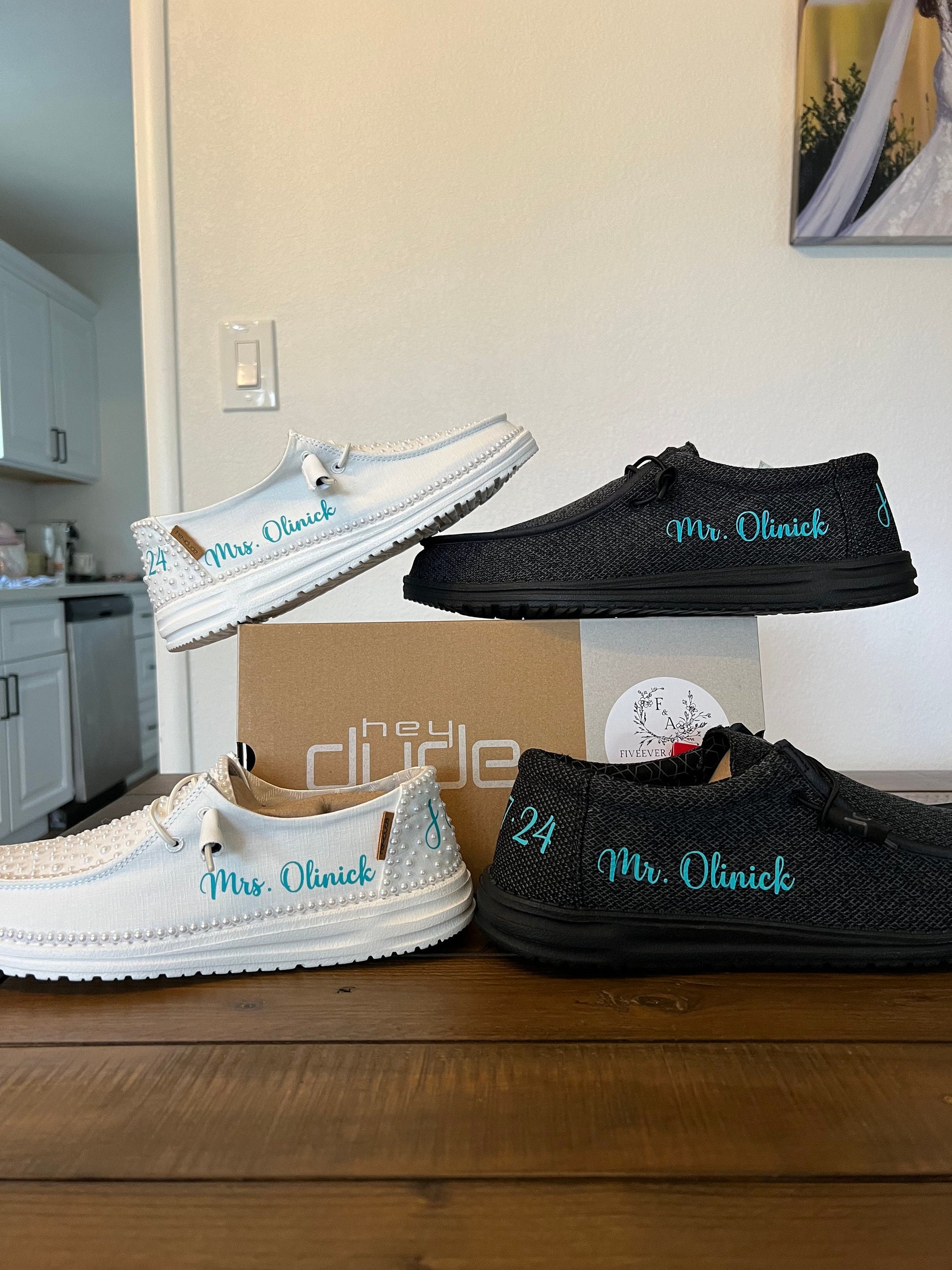 Men's / Wedding Custom Dude Shoes (Black Wally) - Perfect gift for him, Groom Gift, Fathers day gift, Christmas gift, birthday gift & more!