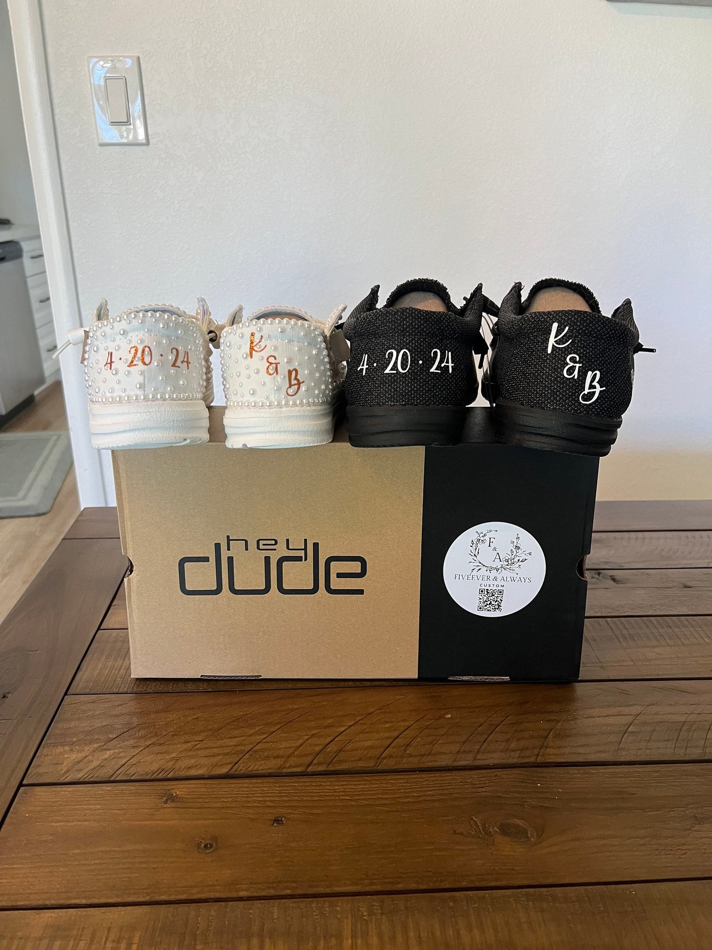 Men's / Wedding Custom Dude Shoes (Black Wally) - Perfect gift for him, Groom Gift, Fathers day gift, Christmas gift, birthday gift & more!