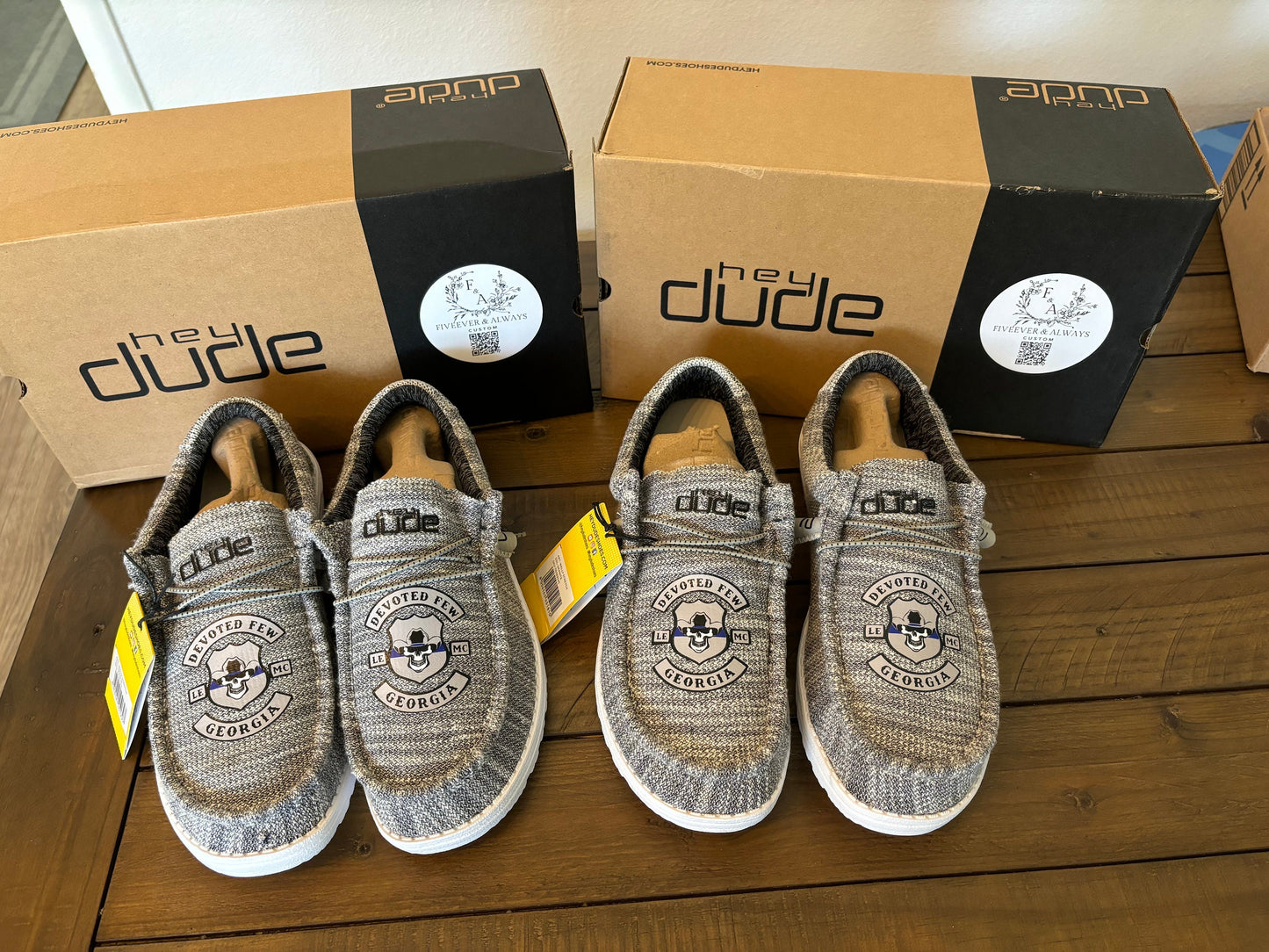 Custom Devoted Few Logo Dude Shoes - Perfect gift for him, Groom Gift, Fathers day gift, Christmas gift, birthday, etc!