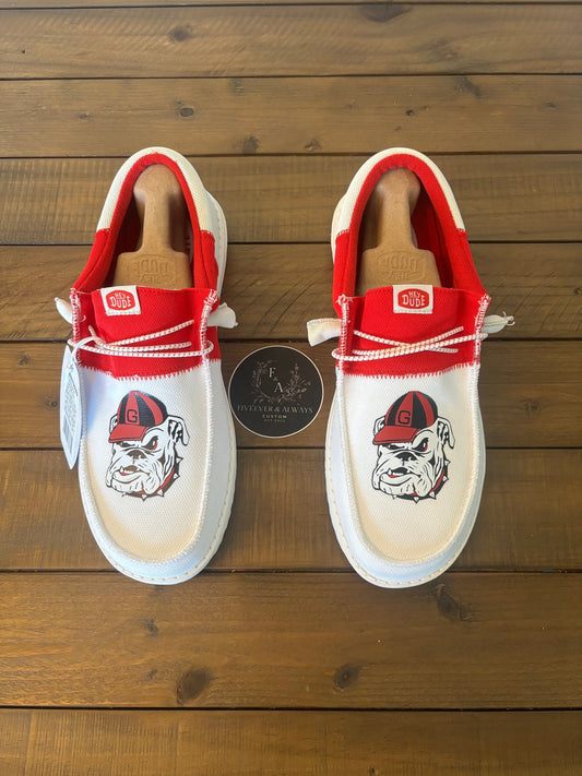 Custom Bulldog Dude Shoes - perfect Christmas gift, gift for him, graduation gift, gift for her, birthday gift, anniversary gift & more!
