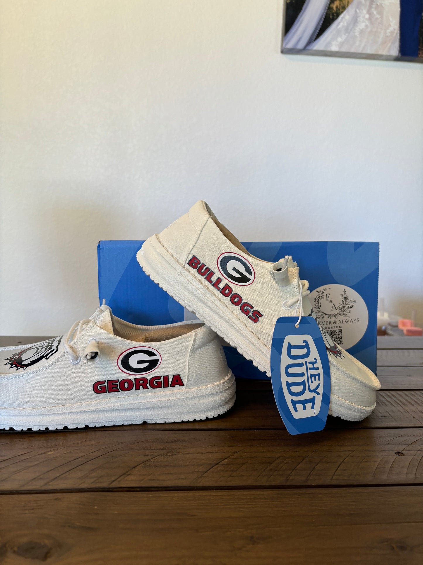 Custom Bulldog Dude Shoes - perfect Christmas gift, gift for him, graduation gift, gift for her, birthday gift, anniversary gift & more!