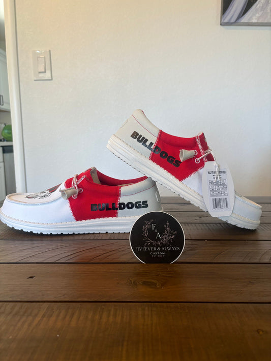 Custom Bulldog Dude Shoes - perfect Christmas gift, gift for him, graduation gift, gift for her, birthday gift, anniversary gift & more!
