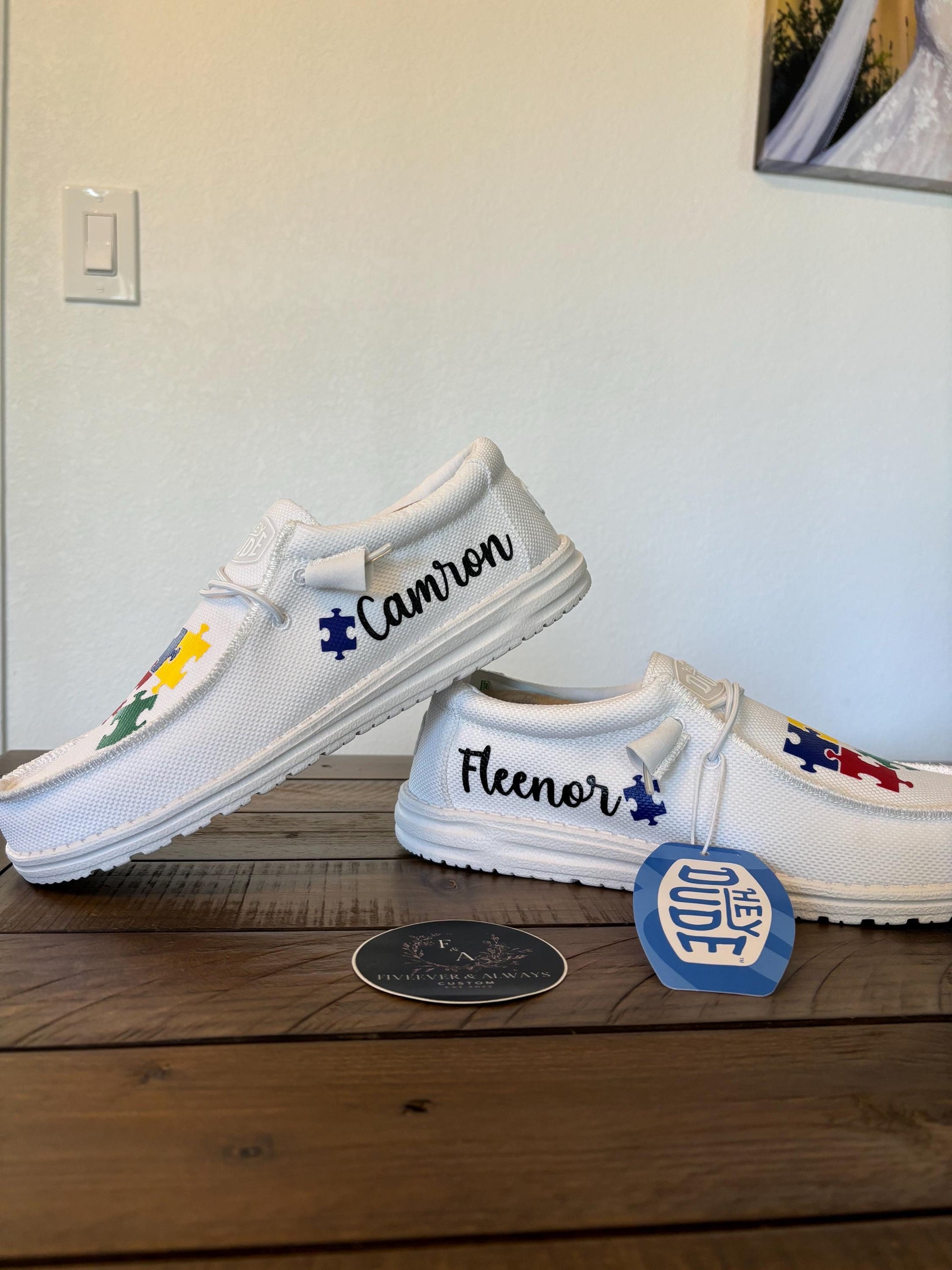 Custom Logo HeyDudes - Great gift for him, Groom Gift, Fathers day gift, Christmas gift, birthday gift, anniversary gift for him, & more