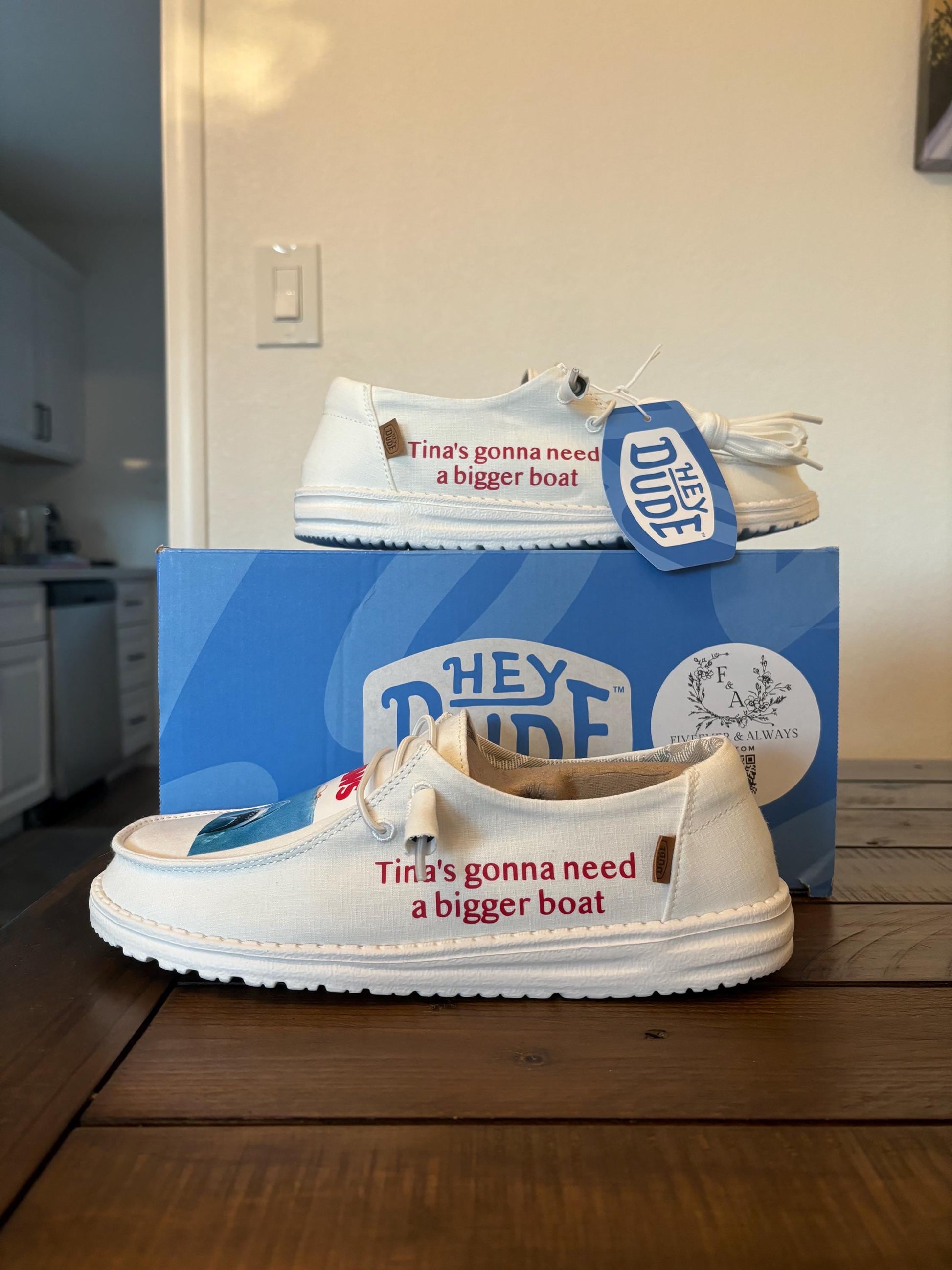 Custom Logo HeyDudes - Great gift for him, Groom Gift, Fathers day gift, Christmas gift, birthday gift, anniversary gift for him, & more