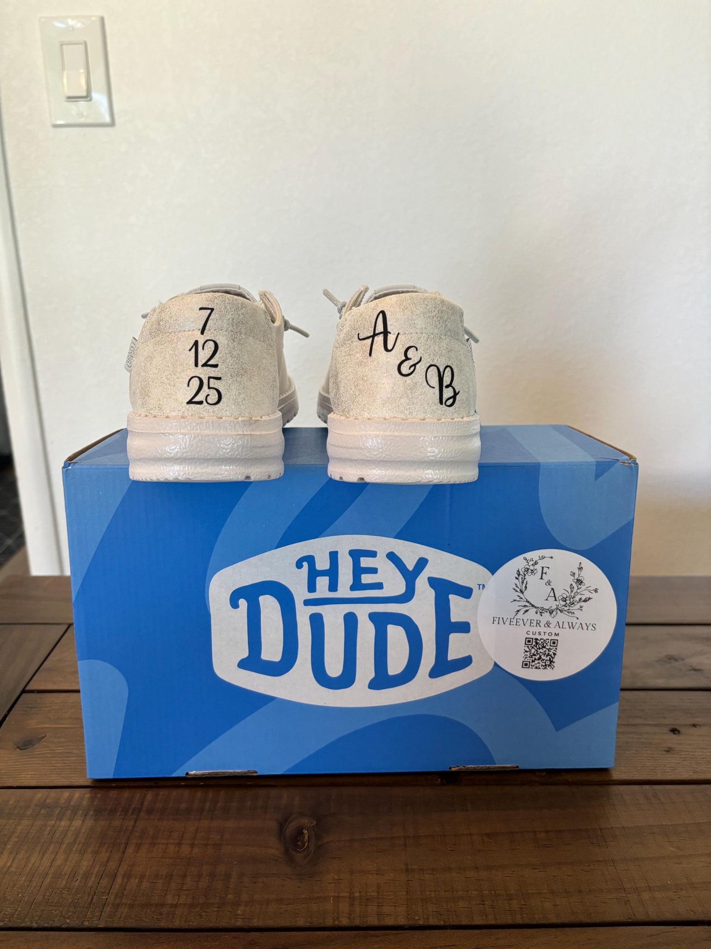 Womens / Wedding Custom Iridescent Glitter White Dude Shoes - Perfect a Bridal shower gift, Anniversary gift, Christmas Gift, Gift for her.