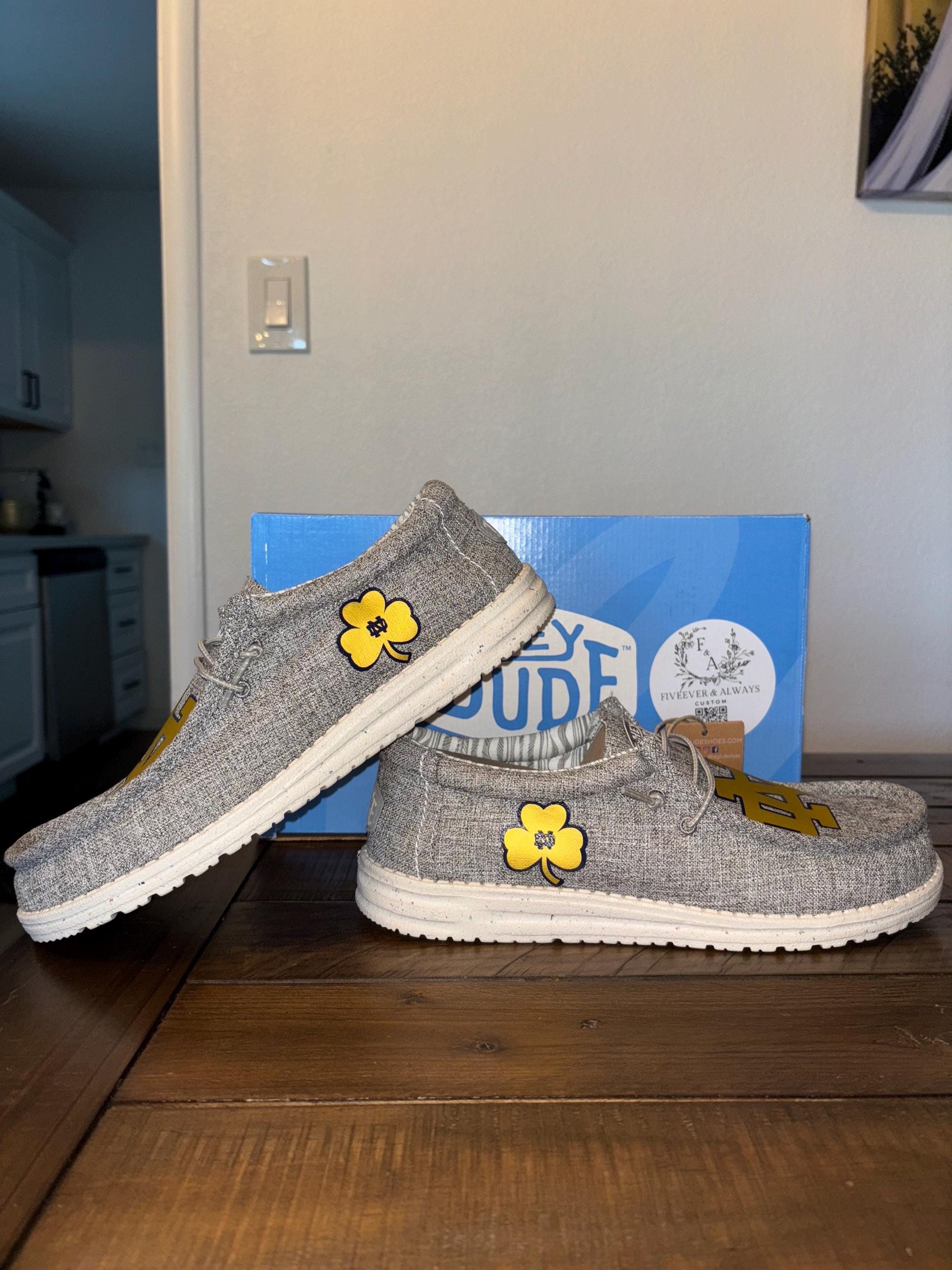 Fighting Irish ND Dude Shoes - perfect Christmas gift, gift for him, graduation gift, gift for her, birthday gift, anniversary gift & more!