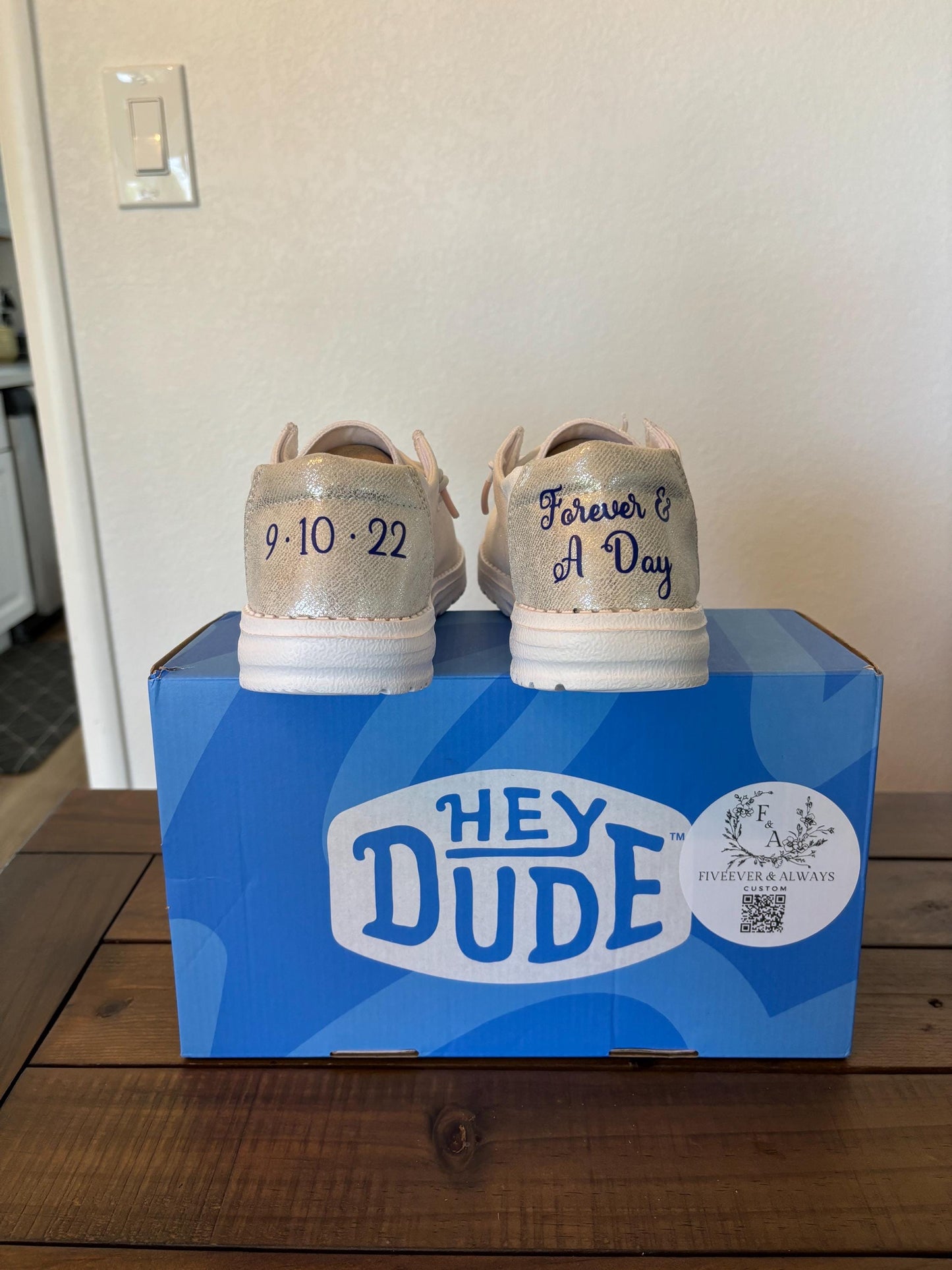 Womens / Wedding Custom Sparkly White Dude Shoes - Perfect a Bridal shower gift, Anniversary gift, Christmas Gift, Gift for her.