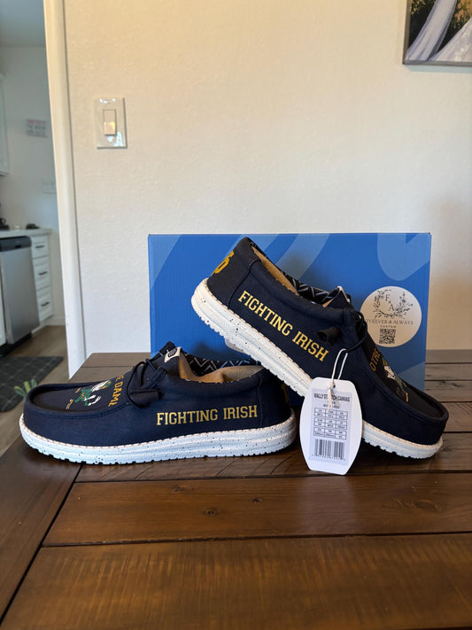 Fighting Irish ND Dude Shoes - perfect Christmas gift, gift for him, graduation gift, gift for her, birthday gift, anniversary gift & more!