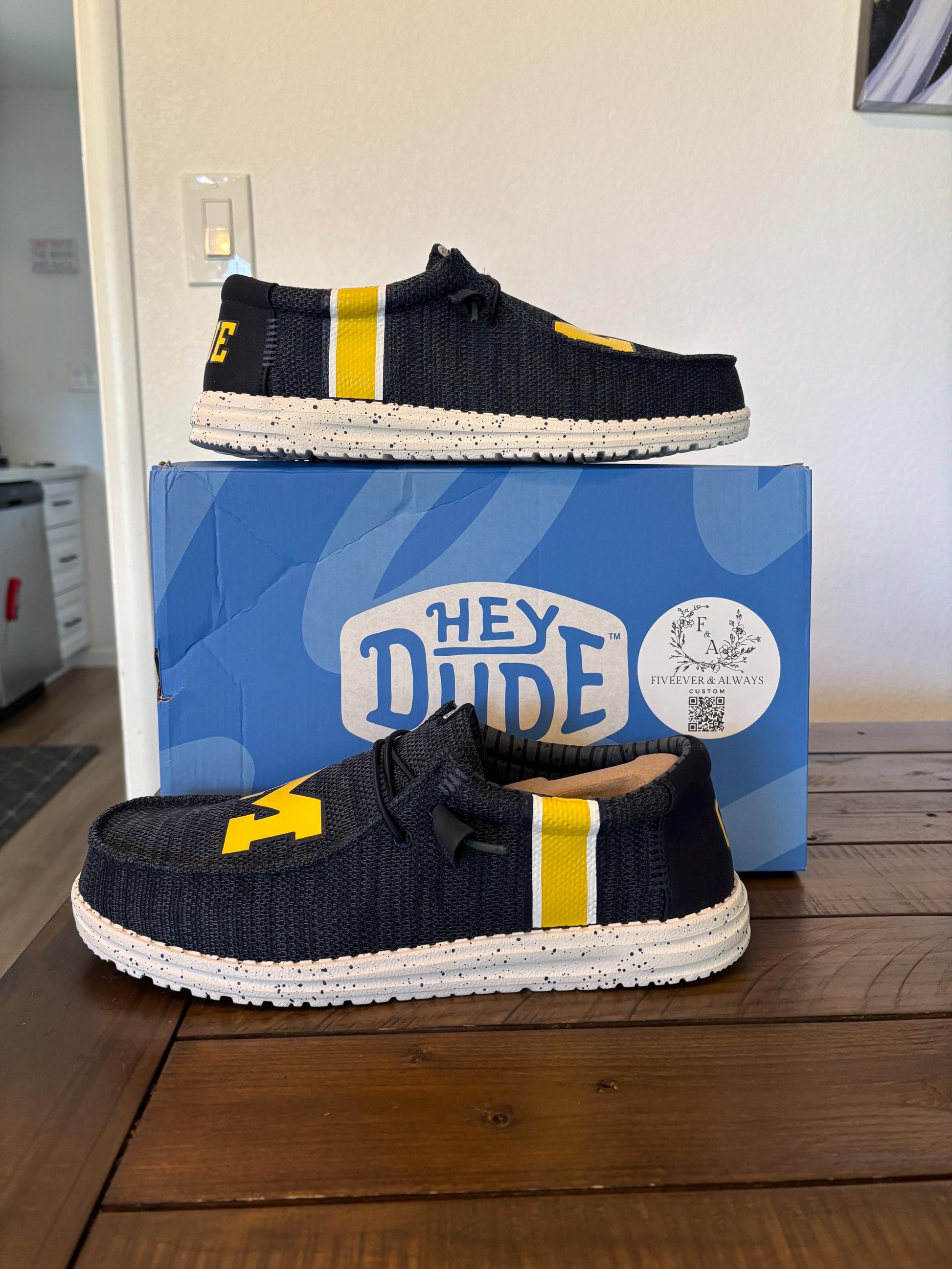 Univ. of Michigan dude shoes - perfect Christmas gift, gift for him, graduation gift, gift for her, birthday gift, anniversary gift & more!