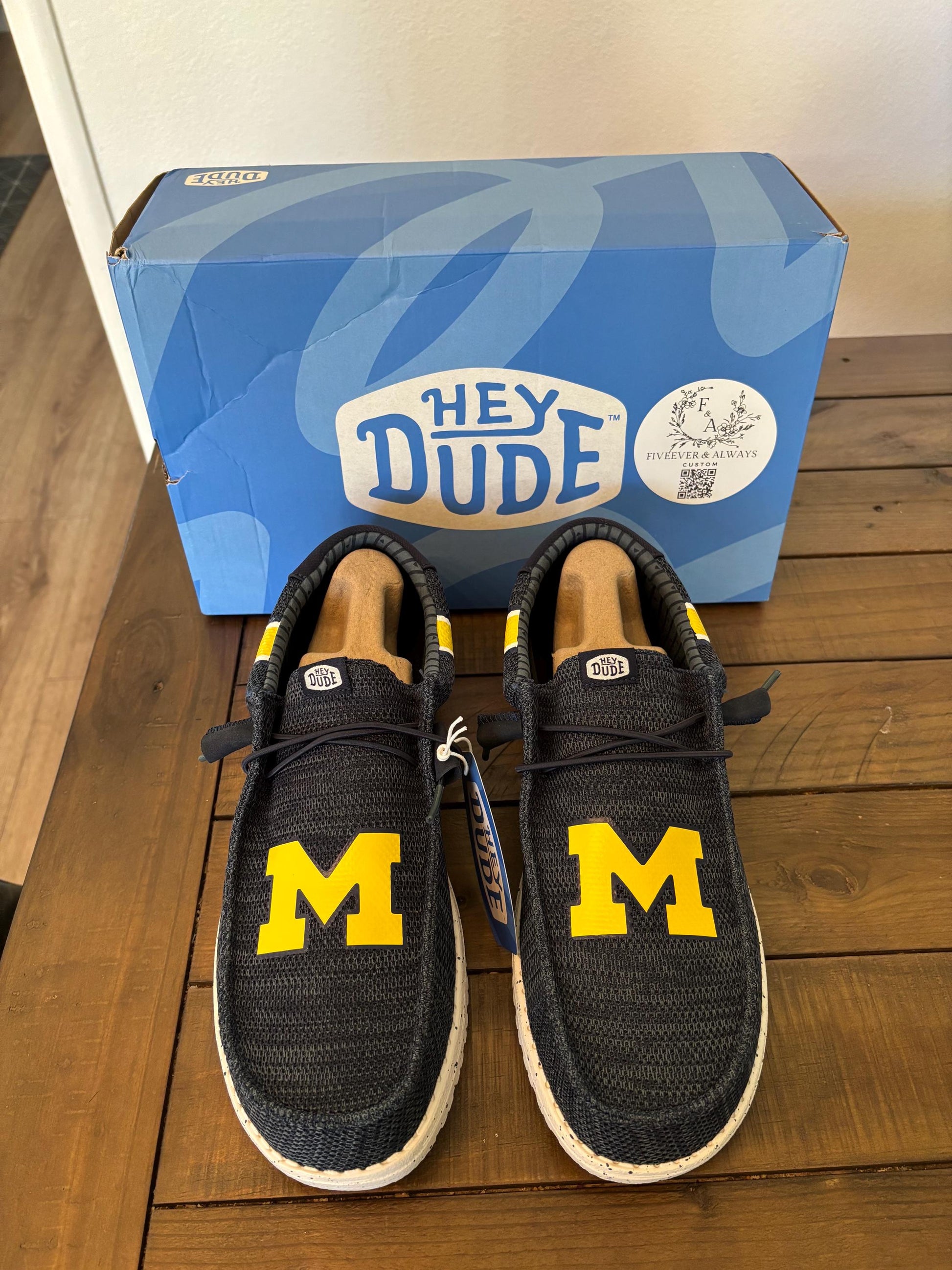 Univ. of Michigan dude shoes - perfect Christmas gift, gift for him, graduation gift, gift for her, birthday gift, anniversary gift & more!