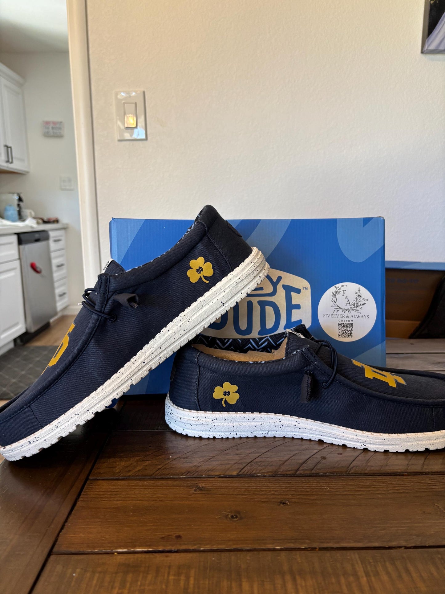 Fighting Irish ND Dude Shoes - perfect Christmas gift, gift for him, graduation gift, gift for her, birthday gift, anniversary gift & more!