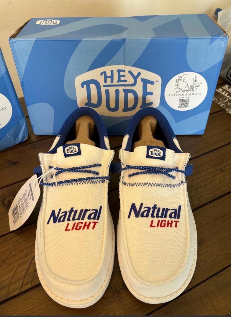 Custom Alcohol Logo HeyDudes - gift for him, Groom Gift, Fathers day gift, Christmas gift, birthday gift, anniversary gift for him, & more