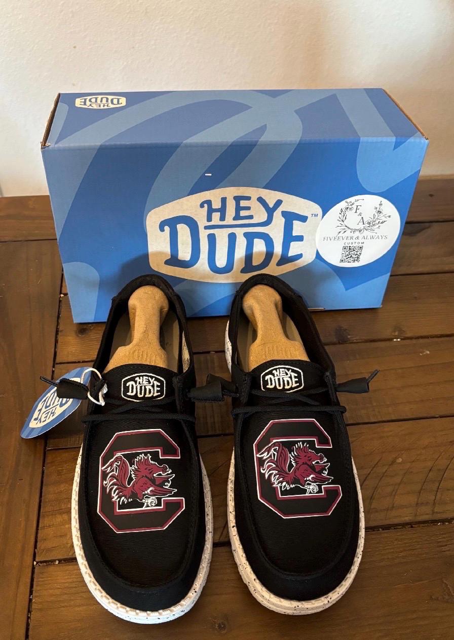 Custom Gamecock Dude Shoes - perfect Christmas gift, gift for him, graduation gift, gift for her, birthday gift, anniversary gift & more!