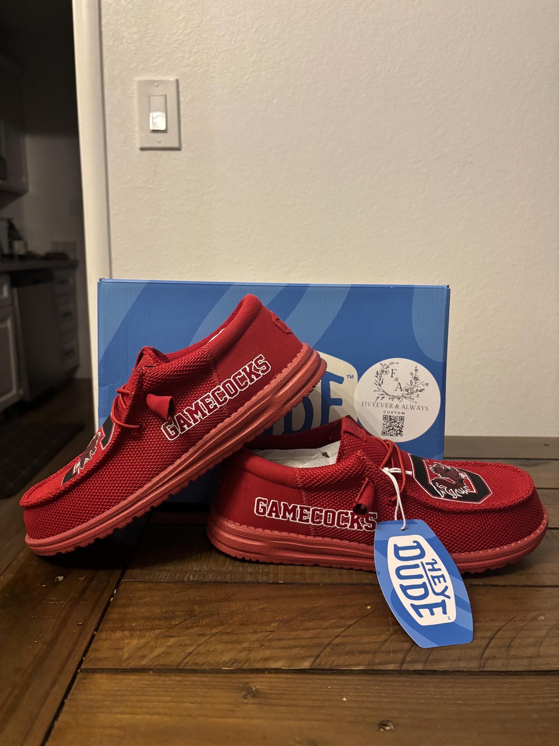 Custom Gamecock Dude Shoes - perfect Christmas gift, gift for him, graduation gift, gift for her, birthday gift, anniversary gift & more!