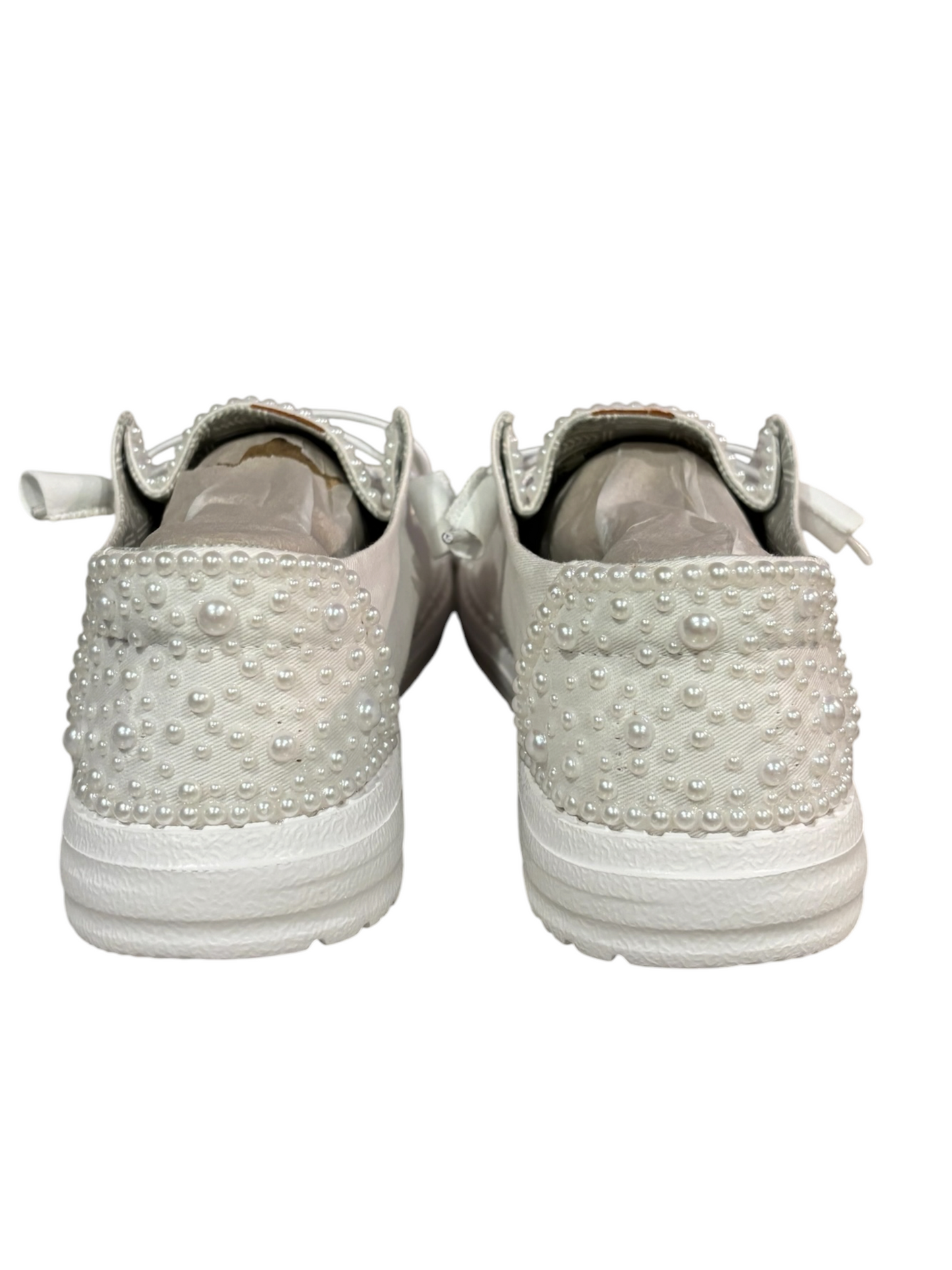 Custom Bridal Shoes| Personalized Pearled Wedding Loafer for Bride (Larger Pearl Edition)