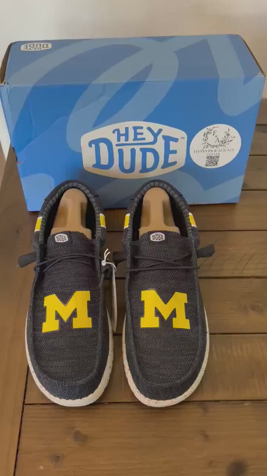 Univ. of Michigan dude shoes - perfect Christmas gift, gift for him, graduation gift, gift for her, birthday gift, anniversary gift & more!